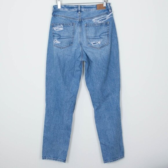 American Eagle Straight Leg Distressed Mom Jeans Women's Size 4 Regular‎ - Picture 5 of 8